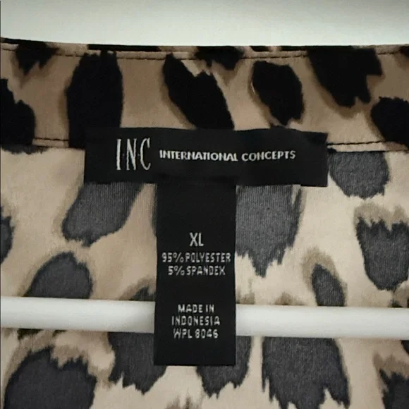INC International Concepts Animal Print Blouse - Picture 2 of 6